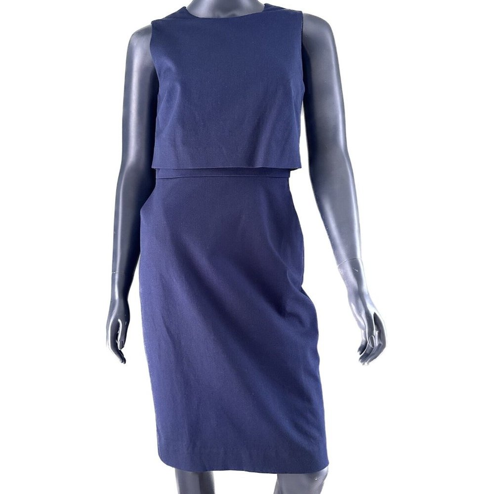 SOLD J Crew Going Places Blue Dress Sz 0 NWT $158 - Picture 2 of 16
